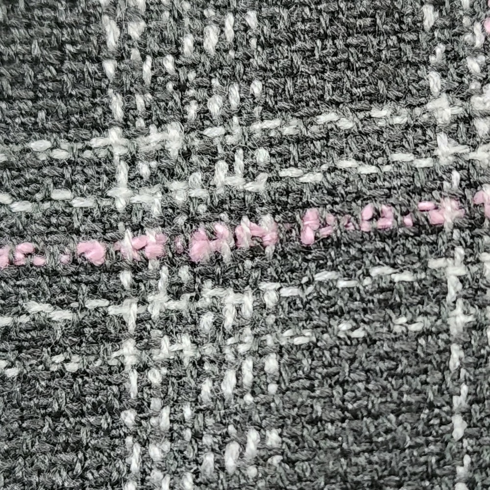 Plaid Tweed Midi Skirt Womens Medium Black Pink A-Line Y2K Grunge Coquette Retro - Picture 12 of 13